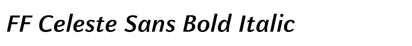 FF Celeste Sans Bold Italic